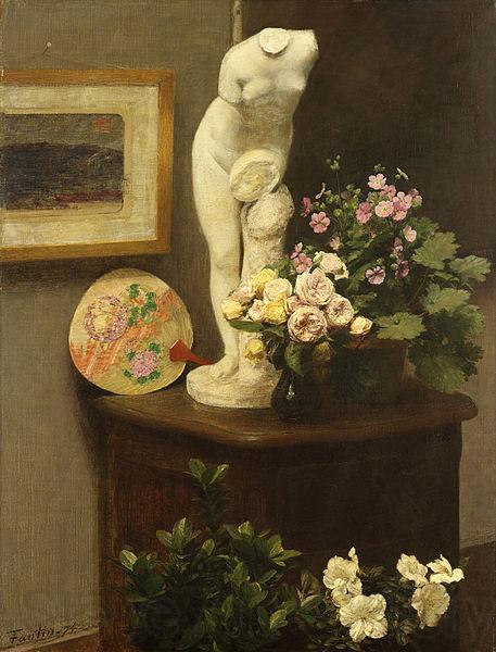 Henri Fantin-Latour Flores e Objectos Diversos France oil painting art